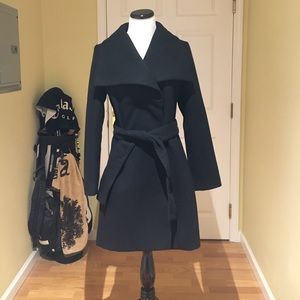 Barneys New York Melton Wrap Coat